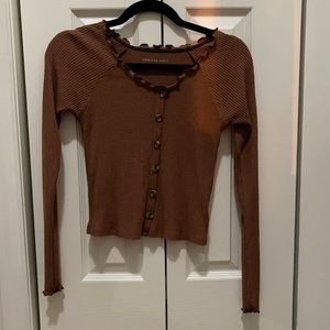 Brown Crop Top